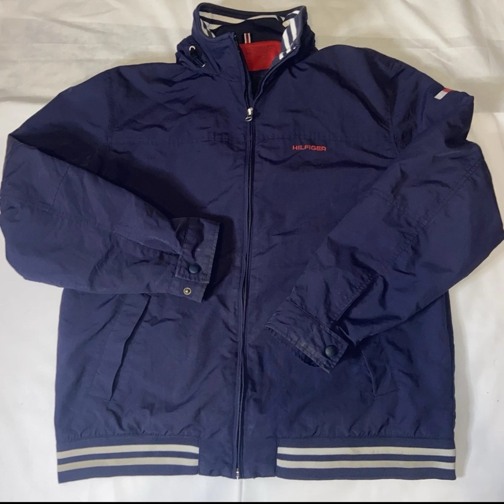 Tommy Hilfiger Men's Blue Windbreaker waterproof Regatta Jacket